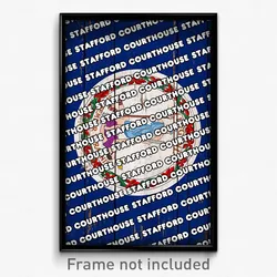 Stafford Courthouse Virginia Poster (VA City Souvenir 11x17 Town Print)