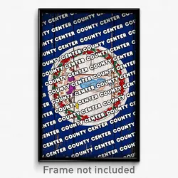 County Center Virginia Poster (VA City Souvenir 11x17 Town Print)