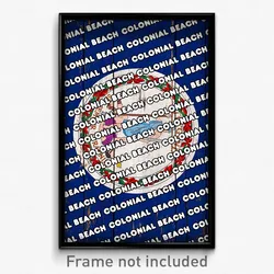 Colonial Beach Virginia Poster (VA City Souvenir 11x17 Town Print)