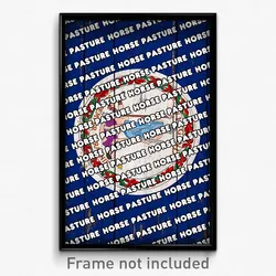 Horse Pasture Virginia Poster (VA City Souvenir 11x17 Town Print)
