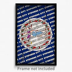 Stephens City Virginia Poster (VA City Souvenir 11x17 Town Print)