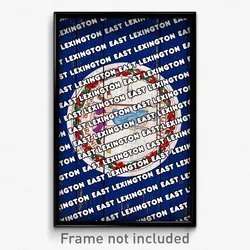 East Lexington Virginia Poster (VA City Souvenir 11x17 Town Print)