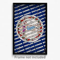Westlake Corner Virginia Poster (VA City Souvenir 11x17 Town Print)