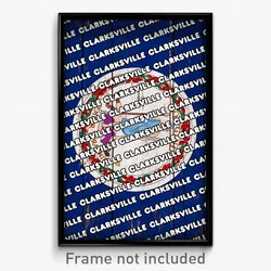 Clarksville Virginia Poster (VA City Souvenir 11x17 Town Print)