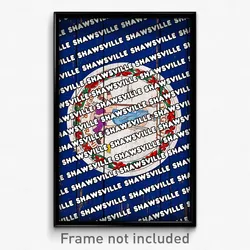 Shawsville Virginia Poster (VA City Souvenir 11x17 Town Print)