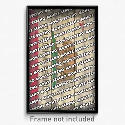 Monte Sereno California Poster (CA City Souvenir 11x17 Town Print)
