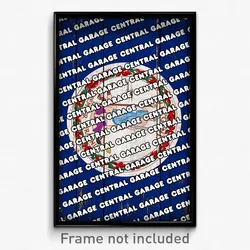 Central Garage Virginia Poster (VA City Souvenir 11x17 Town Print)