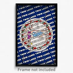 Twin Lakes Virginia Poster (VA City Souvenir 11x17 Town Print)
