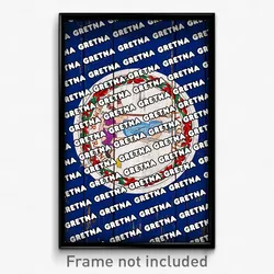 Gretna Virginia Poster (VA City Souvenir 11x17 Town Print)