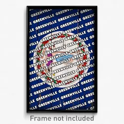 Greenville Virginia Poster (VA City Souvenir 11x17 Town Print)