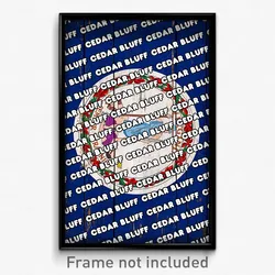 Cedar Bluff Virginia Poster (VA City Souvenir 11x17 Town Print)