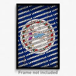 Lawrenceville Virginia Poster (VA City Souvenir 11x17 Town Print)