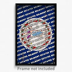 Belmont Estates Virginia Poster (VA City Souvenir 11x17 Town Print)