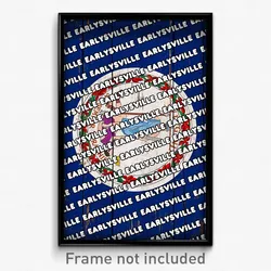 Earlysville Virginia Poster (VA City Souvenir 11x17 Town Print)