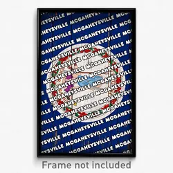McGaheysville Virginia Poster (VA City Souvenir 11x17 Town Print)