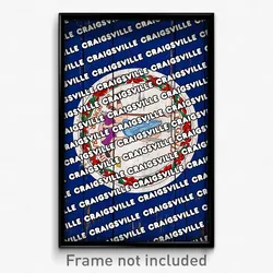Craigsville Virginia Poster (VA City Souvenir 11x17 Town Print)