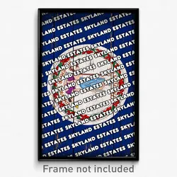 Skyland Estates Virginia Poster (VA City Souvenir 11x17 Town Print)