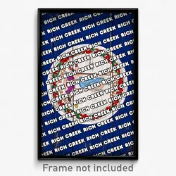 Rich Creek Virginia Poster (VA City Souvenir 11x17 Town Print)