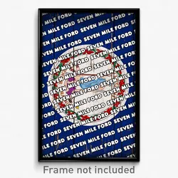 Seven Mile Ford Virginia Poster (VA City Souvenir 11x17 Town Print)