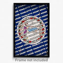Charlotte Court House Virginia Poster (VA City Souvenir 11x17 Town Print)