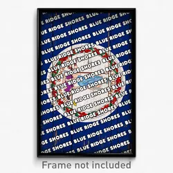 Blue Ridge Shores Virginia Poster (VA City Souvenir 11x17 Town Print)