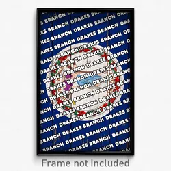 Drakes Branch Virginia Poster (VA City Souvenir 11x17 Town Print)
