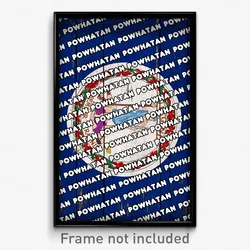 Powhatan Virginia Poster (VA City Souvenir 11x17 Town Print)