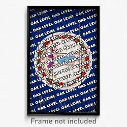 Oak Level Virginia Poster (VA City Souvenir 11x17 Town Print)
