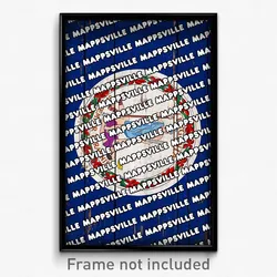Mappsville Virginia Poster (VA City Souvenir 11x17 Town Print)