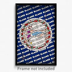 Bland Virginia Poster (VA City Souvenir 11x17 Town Print)