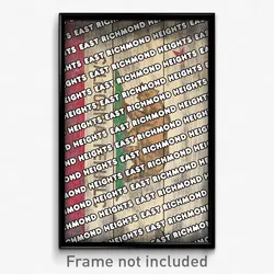 East Richmond Heights California Poster (CA City Souvenir 11x17 Town Print)