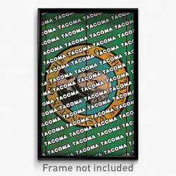 Tacoma Washington Poster (WA City Souvenir 11x17 Town Print)