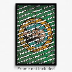 Longview Washington Poster (WA City Souvenir 11x17 Town Print)