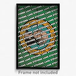 Lake Stevens Washington Poster (WA City Souvenir 11x17 Town Print)