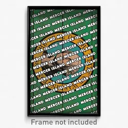 Mercer Island Washington Poster (WA City Souvenir 11x17 Town Print)