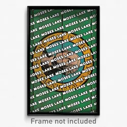 Moses Lake Washington Poster (WA City Souvenir 11x17 Town Print)