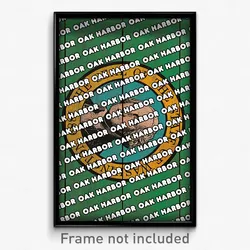 Oak Harbor Washington Poster (WA City Souvenir 11x17 Town Print)