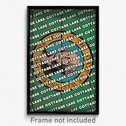 Cottage Lake Washington Poster (WA City Souvenir 11x17 Town Print)