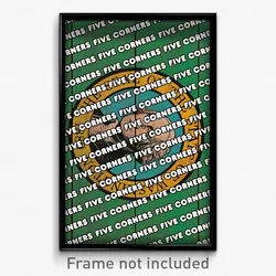 Five Corners Washington Poster (WA City Souvenir 11x17 Town Print)