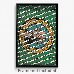 Salmon Creek Washington Poster (WA City Souvenir 11x17 Town Print)