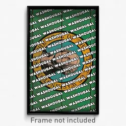 Washougal Washington Poster (WA City Souvenir 11x17 Town Print)