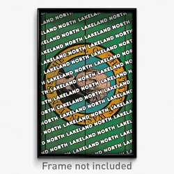 Lakeland North Washington Poster (WA City Souvenir 11x17 Town Print)