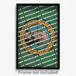 Snoqualmie Washington Poster (WA City Souvenir 11x17 Town Print)