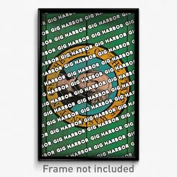 Gig Harbor Washington Poster (WA City Souvenir 11x17 Town Print)