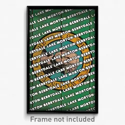 Lake Morton-Berrydale Washington Poster (WA City Souvenir 11x17 Town Print)