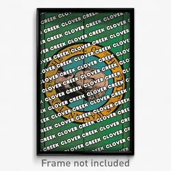 Clover Creek Washington Poster (WA City Souvenir 11x17 Town Print)