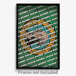 Ocean Shores Washington Poster (WA City Souvenir 11x17 Town Print)