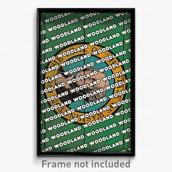 Woodland Washington Poster (WA City Souvenir 11x17 Town Print)