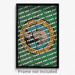 Town and Country Washington Poster (WA City Souvenir 11x17 Town Print)
