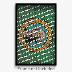 Medical Lake Washington Poster (WA City Souvenir 11x17 Town Print)